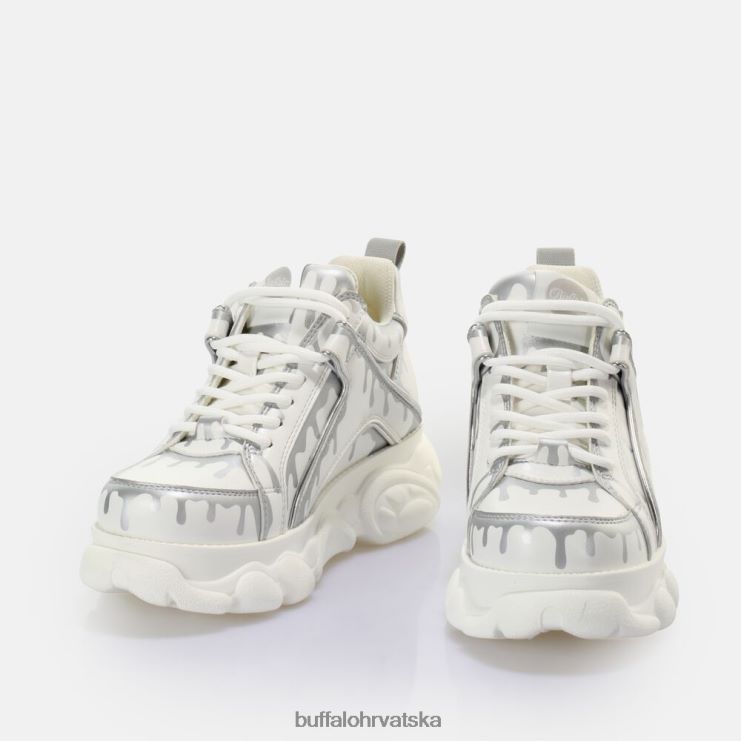 bijela/srebrna Buffalo cld corin tenisica low vegan |tenisice TDD6T757